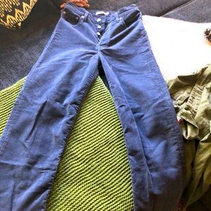 Levi’s blue rib cage cords ankle cut